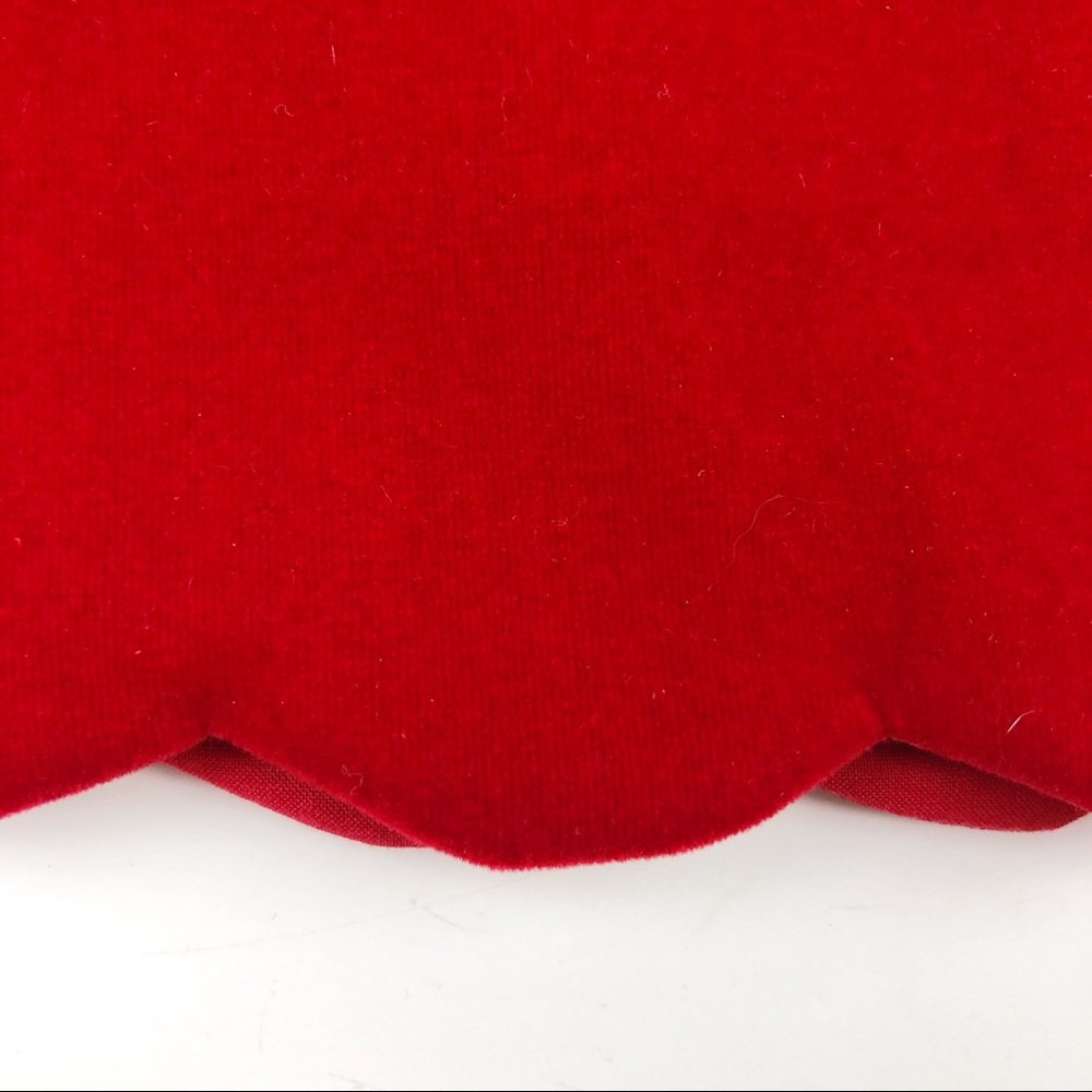 Carriage Boutique Red Velvet Scallop Hem Dress 18M - Picture 10 of 10